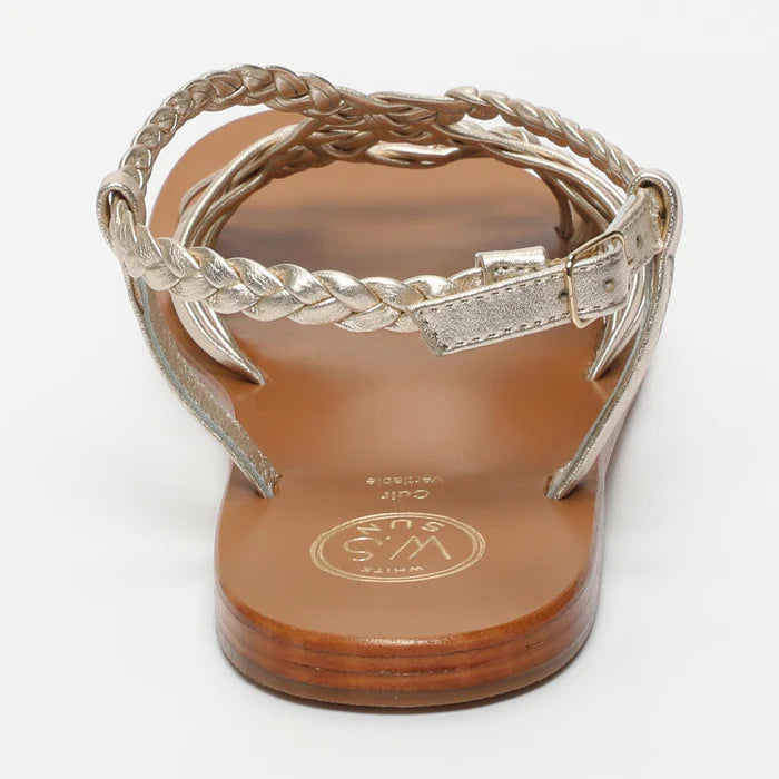 Deepti Sandals - Gold Goat Leather - Gold