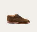 Stringate Dorian - Pelle scamosciata oliva - Donna
