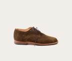 Stringate Dorian - Pelle scamosciata oliva - Donna