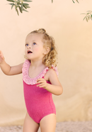 Maillot Enfant Une Pièce Alba - Rose Framboise
