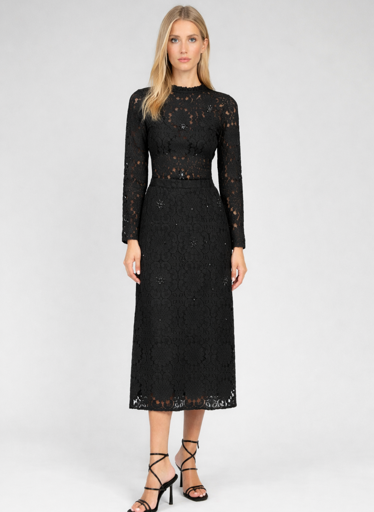 Jupe Midi Rosale Noir