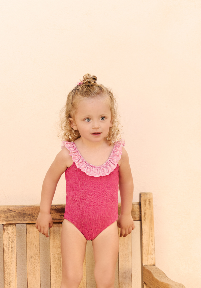 Maillot Enfant Une Pièce Alba - Rose Framboise