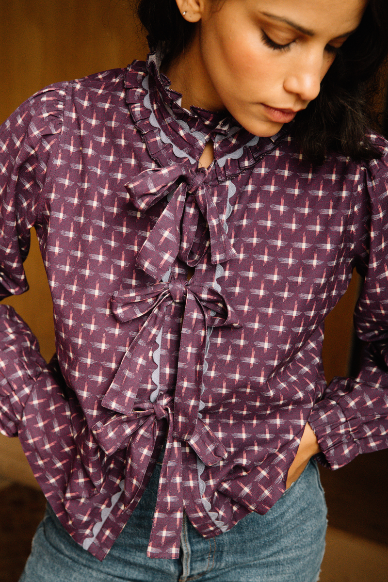 Surchemise Juliette - Ikat Violet