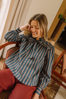 Blouse Georgie - Rayures Bleu Marine
