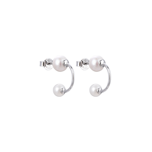 Boucles D'Oreilles Perles - Blanc