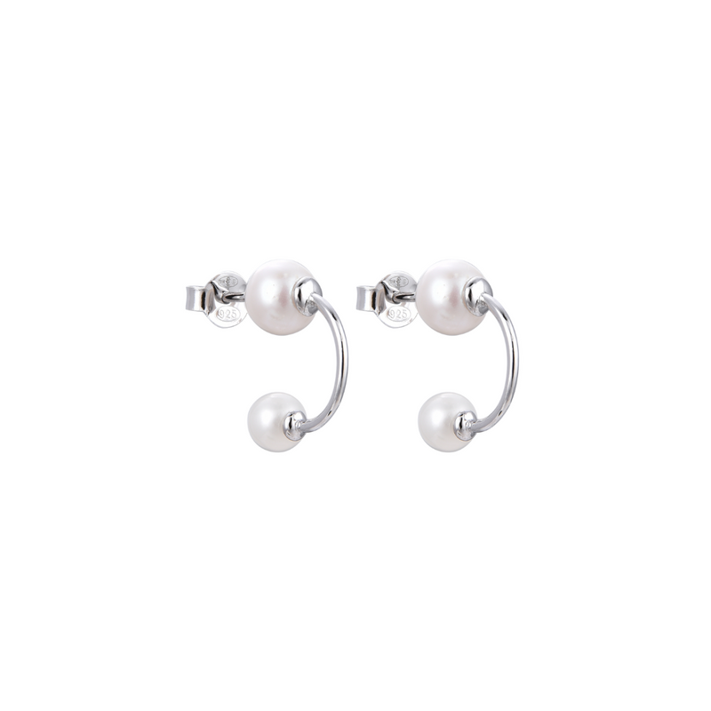 Boucles D'Oreilles Perles - Blanc