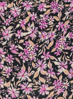 Triangle Froncé Swim Purple Flowers Fleuri