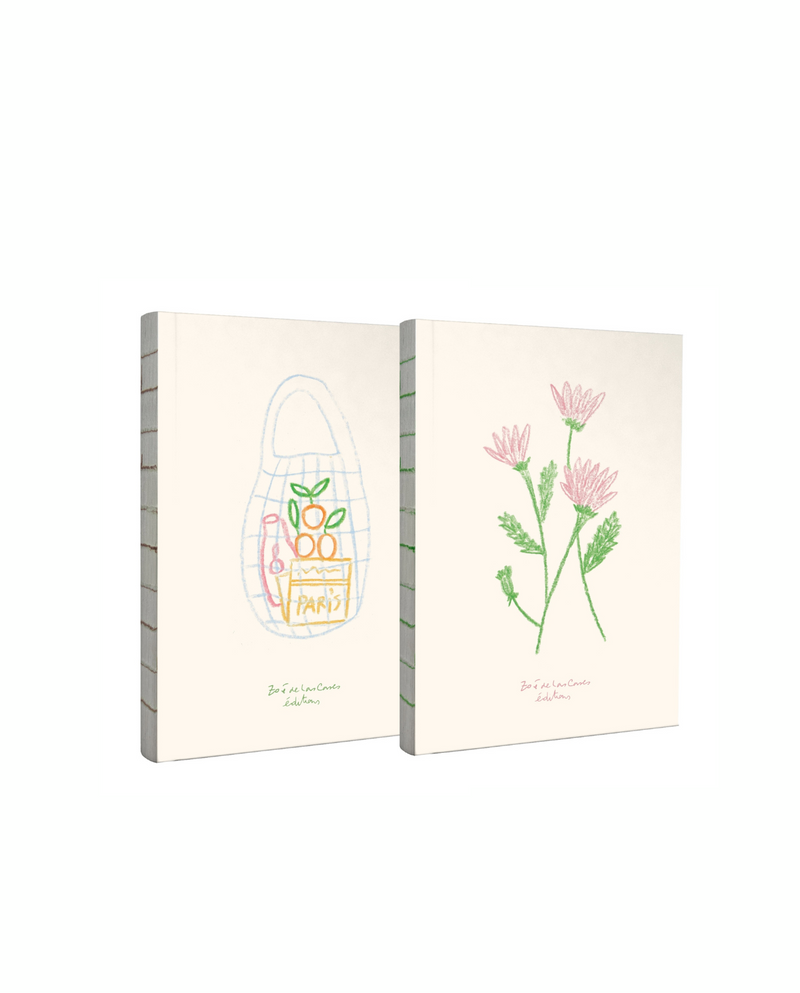 Lot De Deux Carnets Moyen - Fleurs Et Paris - Zoé de Las Cases