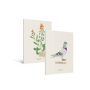 Lot De Deux Carnets A5 - Fleurs Et Oiseau