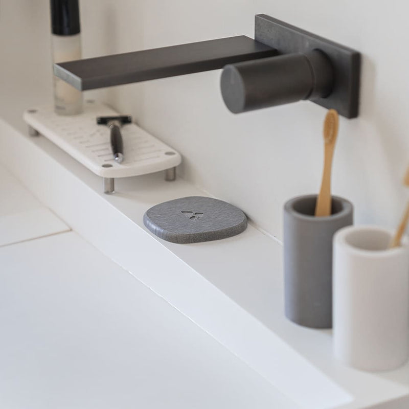 Porte Brosses À Dents En Pierre De Diatomite - 2 Coloris