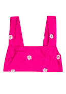 Haut Deux Pièces Marine Brode Rose Brodé