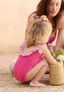 Maillot Enfant Une Pièce Alba - Rose Framboise