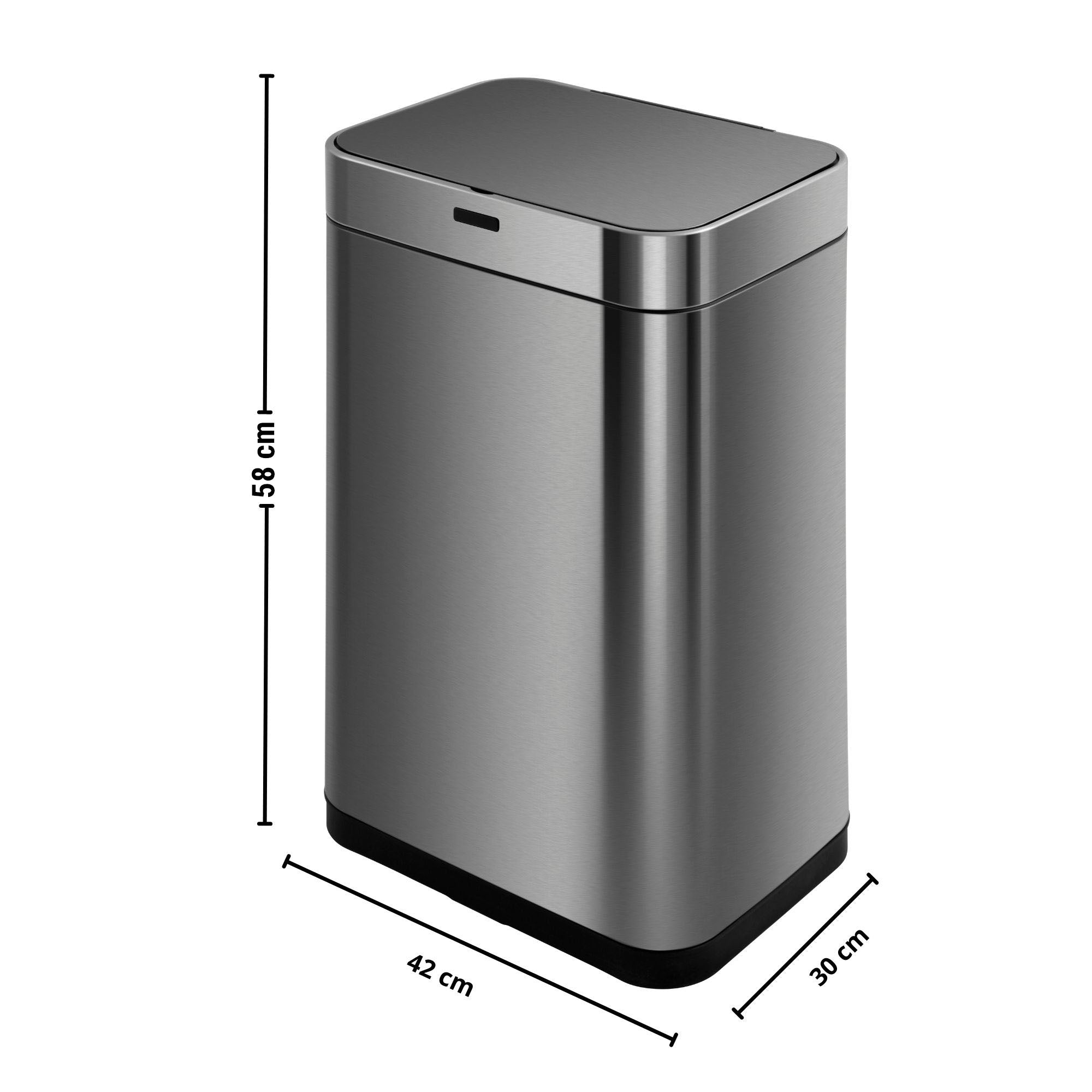Poubelle Automatique Inox Upper - 60L - Argent