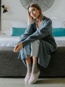 Pantuflas de fieltro rosa Candy