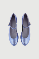 Mary Janes Emilia - Cuir Métallisé Bleu