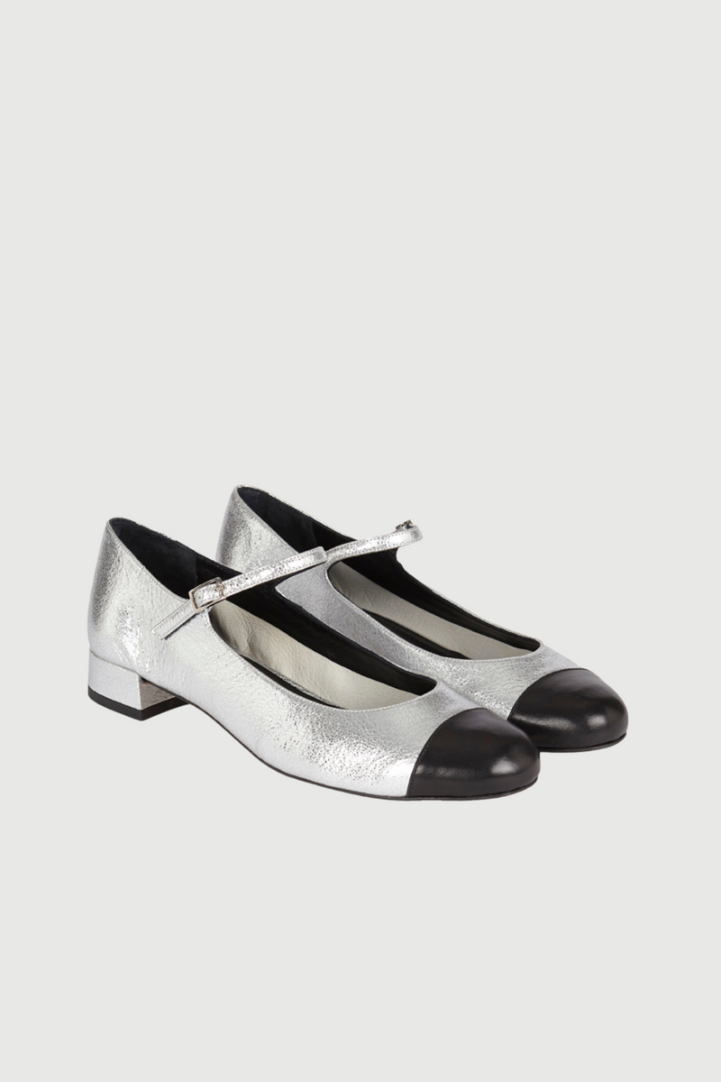 Mary Janes Lola - Cuir Argenté
