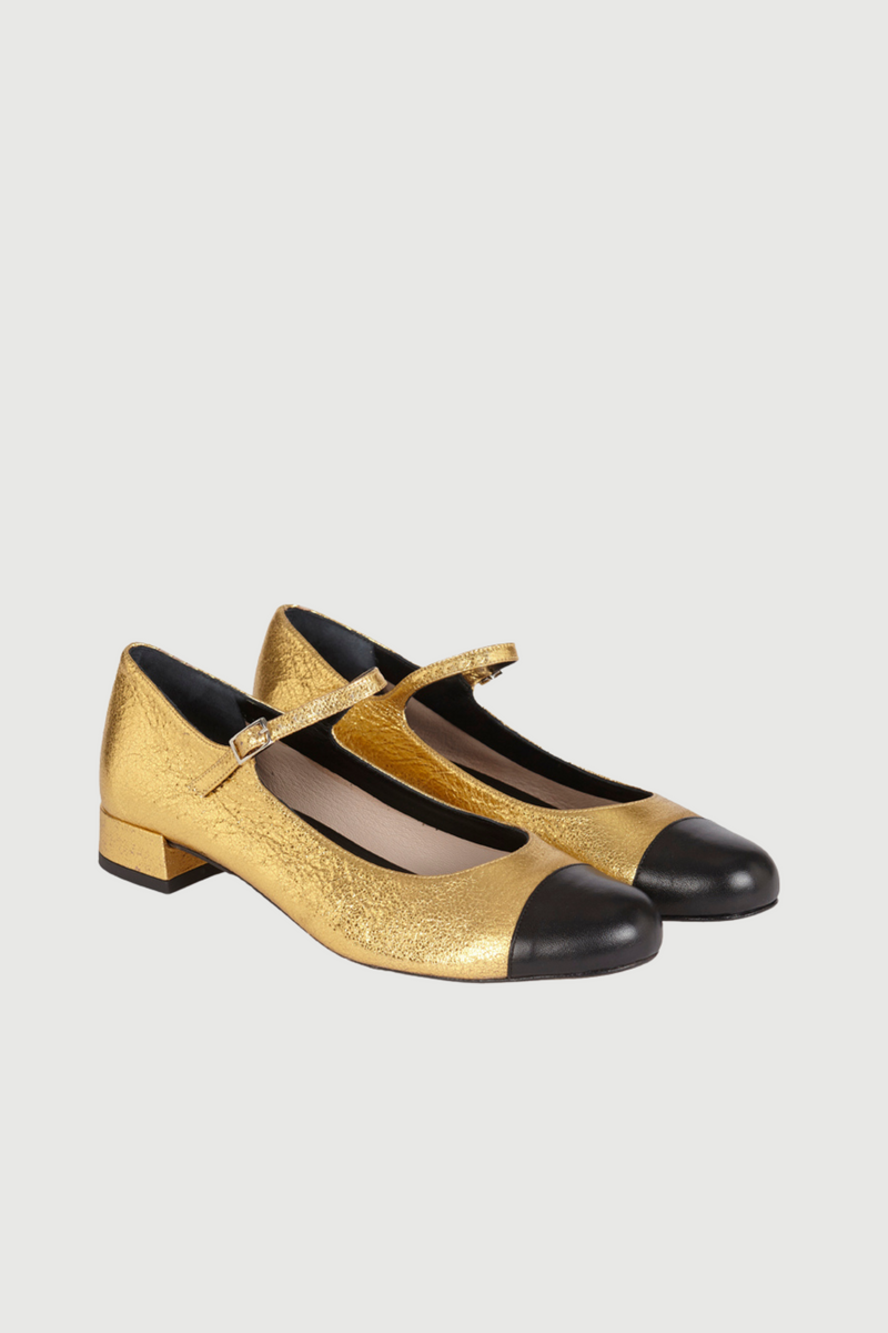 Mary Janes Lola - Cuir Doré