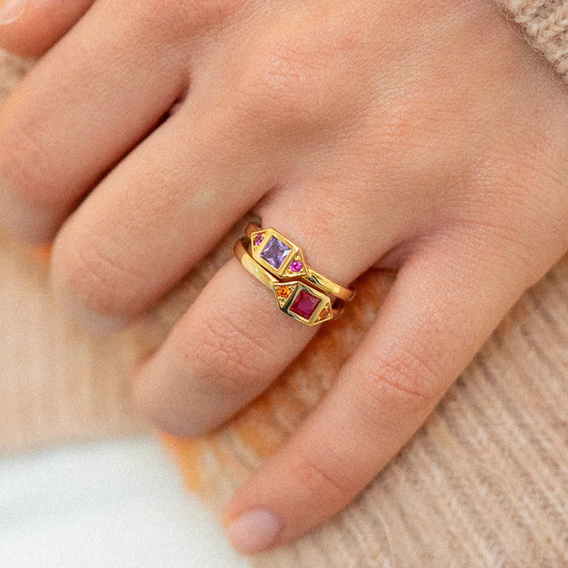 Amethyst And Rose Diva Ring
