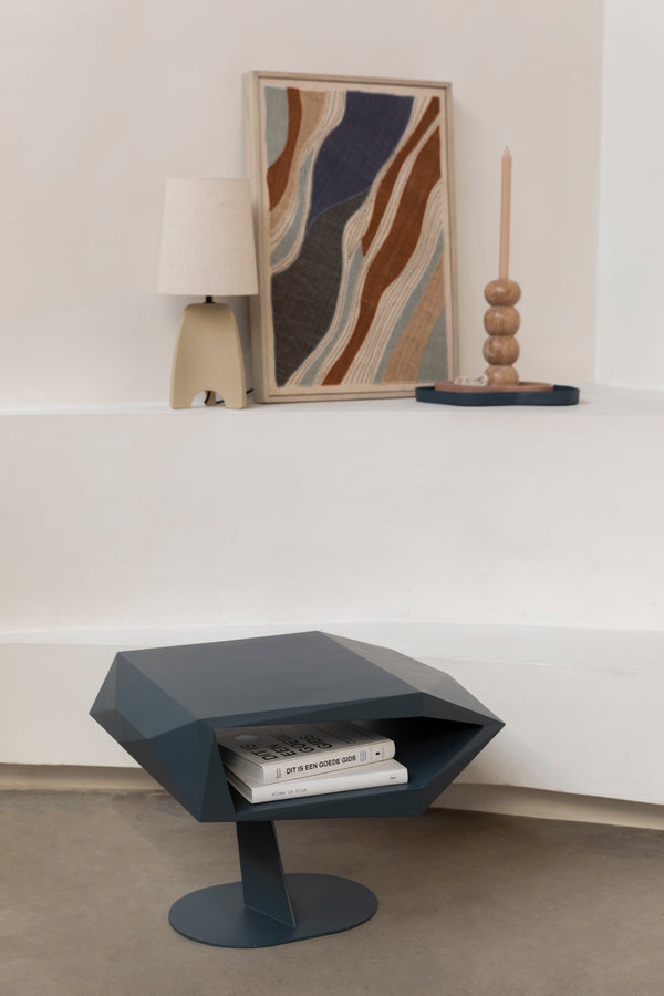 North - Side Table - Resin - Blue/Black