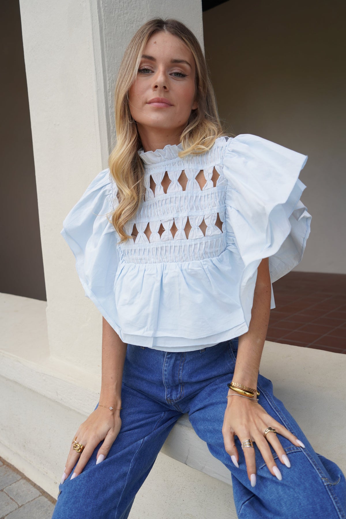 Blus Candice Blå