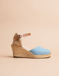Alpargatas Dolce Vita Bride Tacón Medio - Azul - Mujer