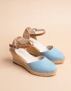 Alpargatas Dolce Vita Bride Tacón Medio - Azul - Mujer