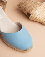 Alpargatas Dolce Vita Bride Tacón Medio - Azul - Mujer