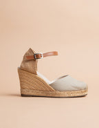 Alpargatas Dolce Vita Bride Tacón Alto - Lona Lino - Mujer