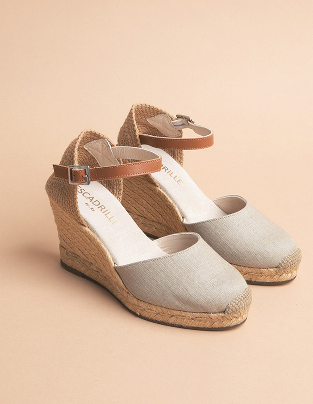 Alpargatas Dolce Vita Bride Tacón Alto - Lona Lino - Mujer