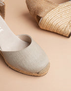 Alpargatas Dolce Vita Bride Tacón Alto - Lona Lino - Mujer