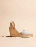 Alpargatas Dolce Vita Ruban Tacón Alto - Lona Lino - Mujer