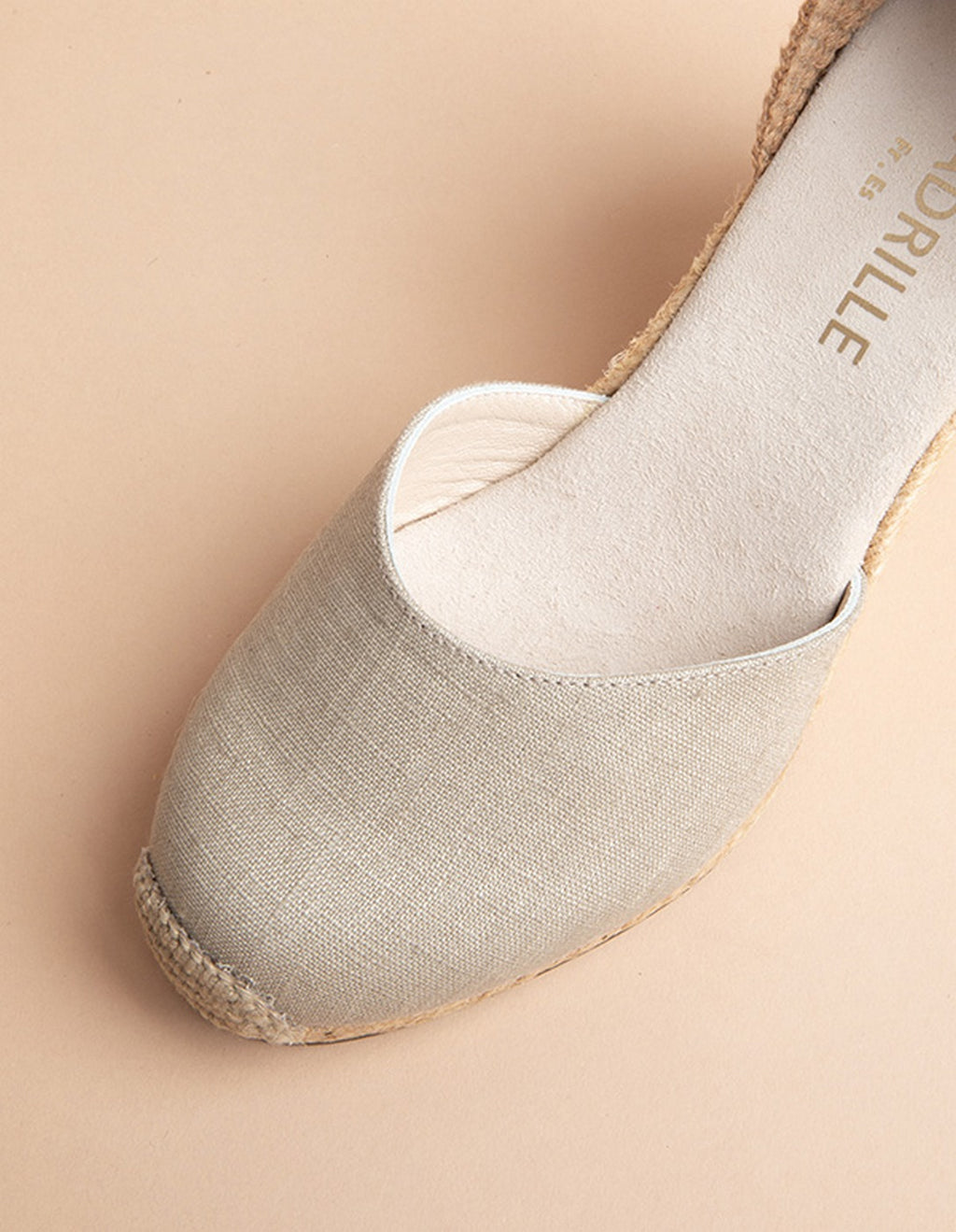Alpargatas Dolce Vita Ruban Tacón Alto - Lona Lino - Mujer