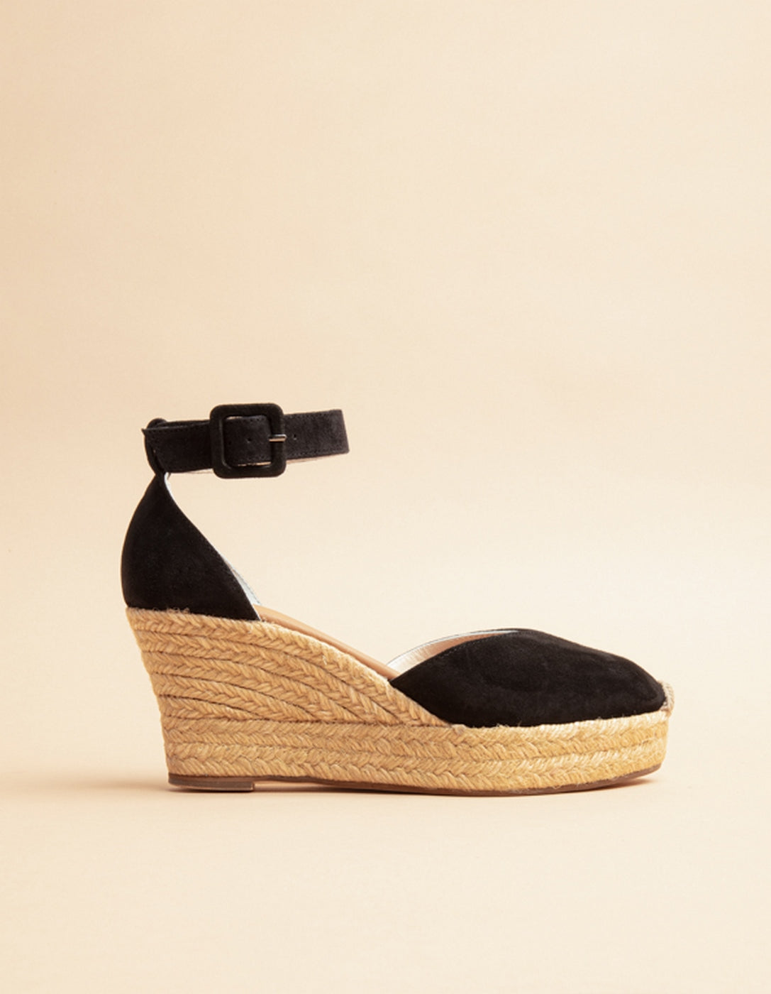 Espadrilles Compensées Dolce Vita Daim Bride - Cuir Daim Noir - Femme