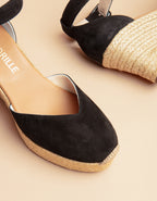 Espadrilles Compensées Dolce Vita Daim Bride - Cuir Daim Noir - Femme
