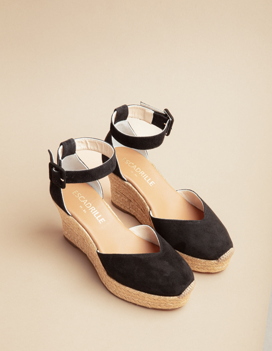 Espadrilles Compensées Dolce Vita Daim Bride - Cuir Daim Noir - Femme