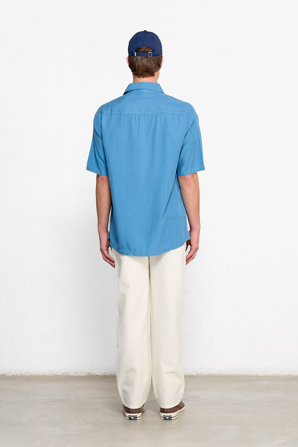 Camisa Espalda Caminos Liso Acero