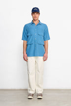 Camisa Espalda Caminos Liso Acero