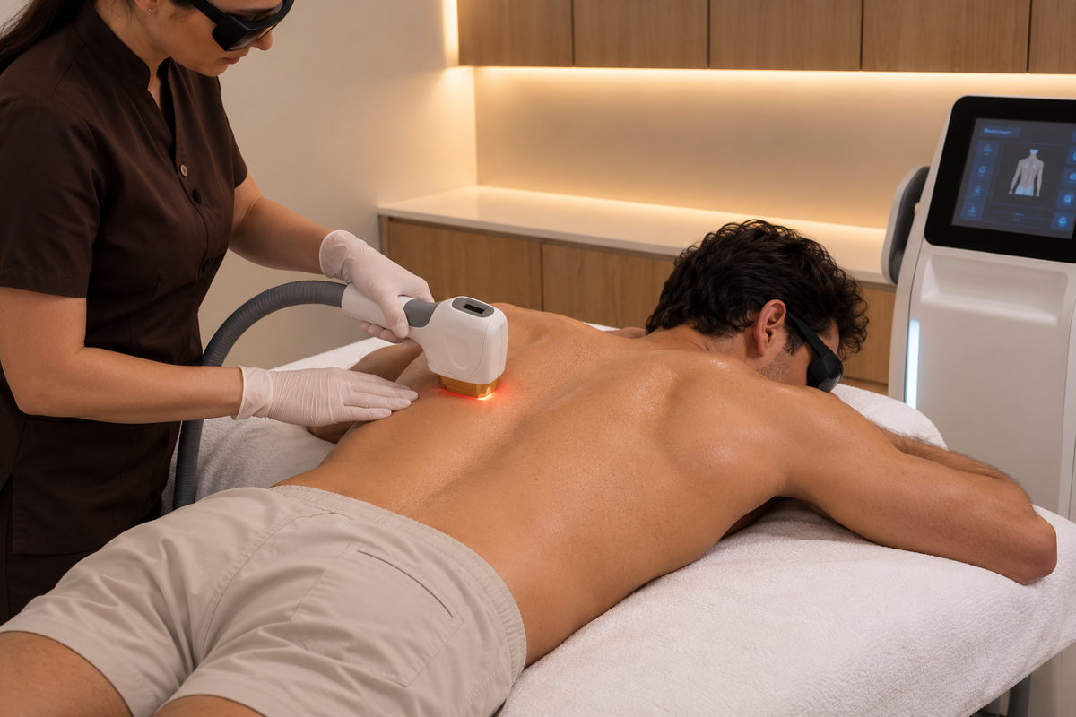 Epilazione laser uomo – Schiena completa + diagnosi – 3 sedute
