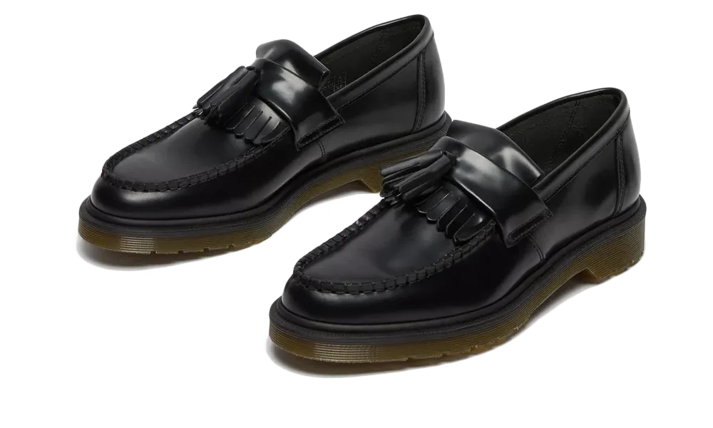 Adrian Tassel Loafer Black Smooth - Noir
