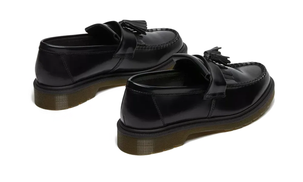 Adrian Tassel Loafer Black Smooth - Noir