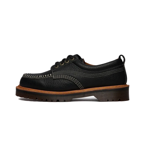 Dr. Martens - Chaussures Lowell 4 Eye Shoe Black Wild Grain - Noir