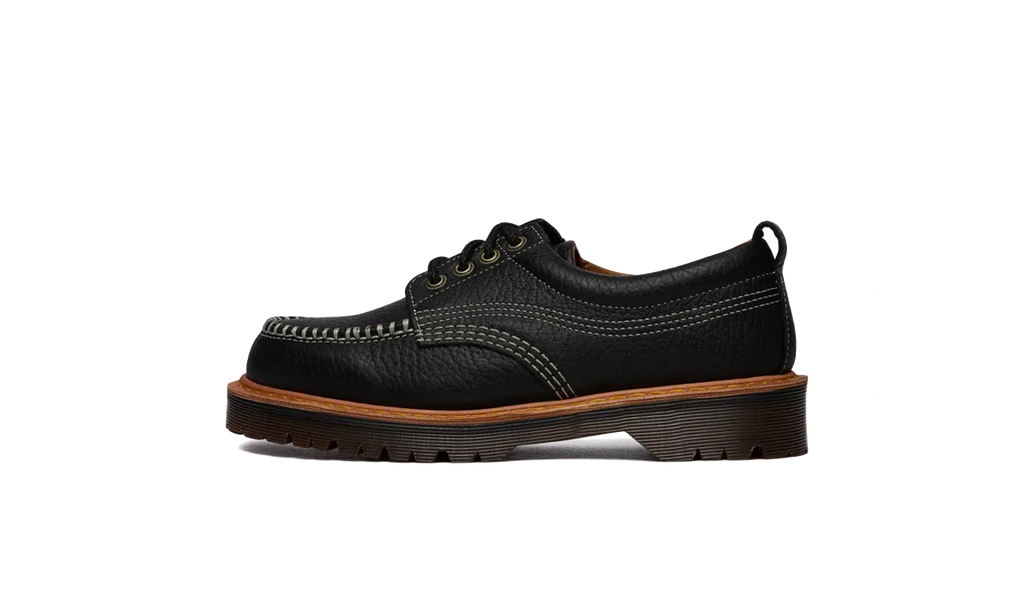 Lowell 4 Eye Shoe Black Wild Grain - Noir