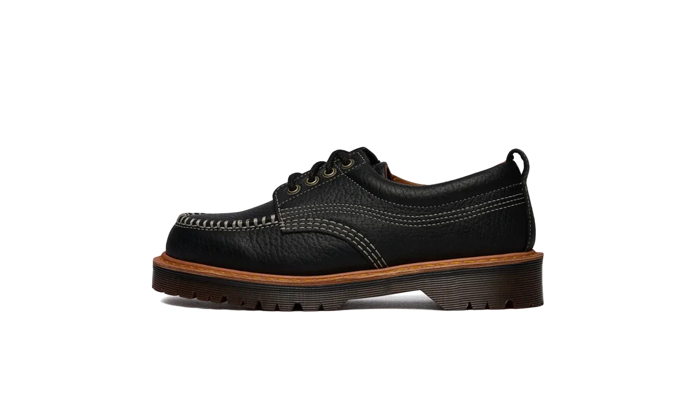 Lowell 4 Eye Shoe Black Wild Grain - Noir