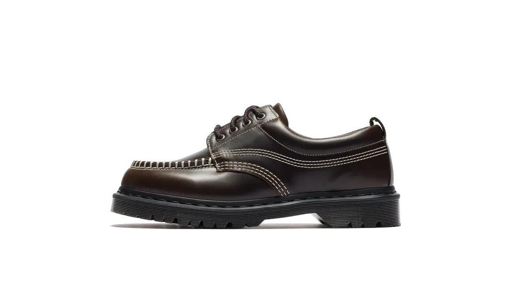 Dr. Martens - Lowell 4 Eye Shoe Dms Olive Wild Grain - Vert