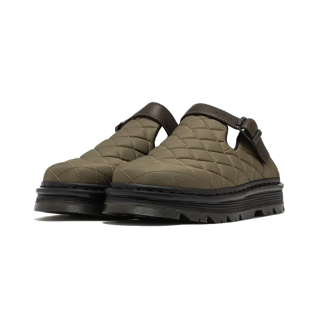 Dr. Martens - Zebzag Mule DMs Olive Econyl Woven WR+Grizzly Shoes - Green