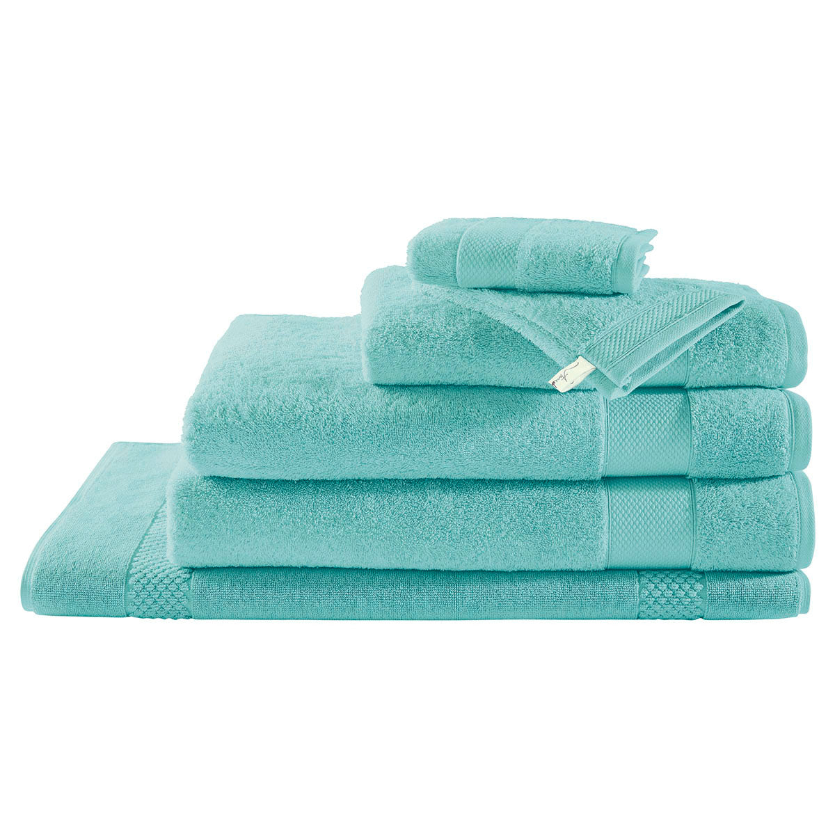 Éponge Unie - Drap de Bain - Turquoise