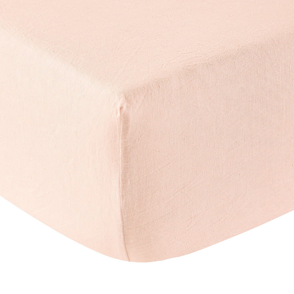 Washed Linen - Fitted Sheet - Nude