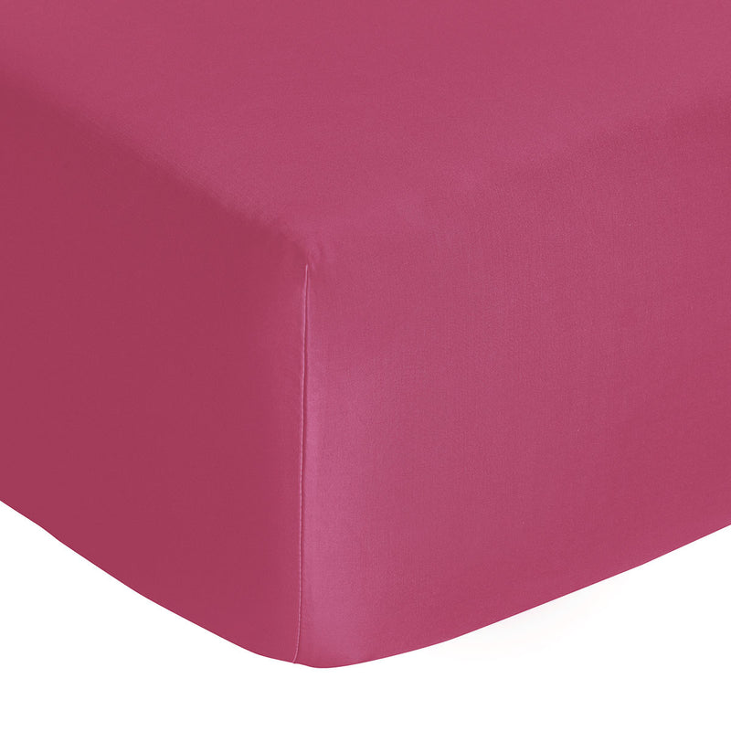 Drap Housse - Percale Unie - Amarante