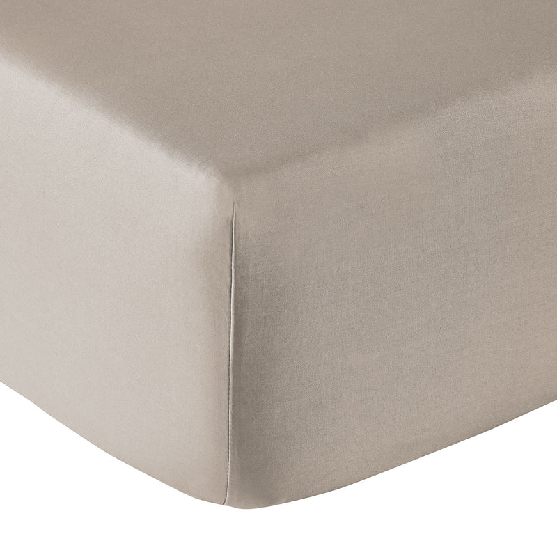 Drap Housse - Percale Unie - Gris Taupe