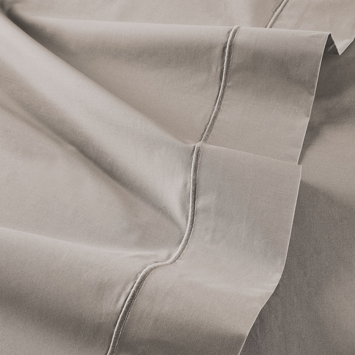 Plain Percale - Flat Sheet - Taupe Grey